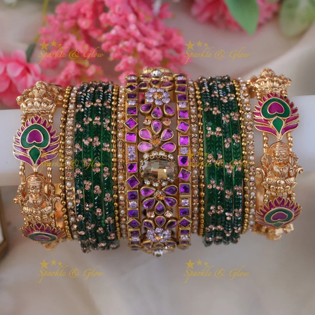 Exquisite Lakshmi Peafowl Bangles for Weddings