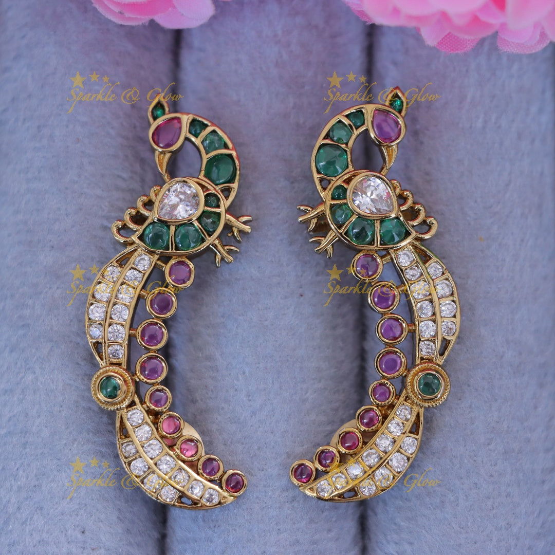 Exquisite Peacock Ear Cuffs: Celebrate in Style