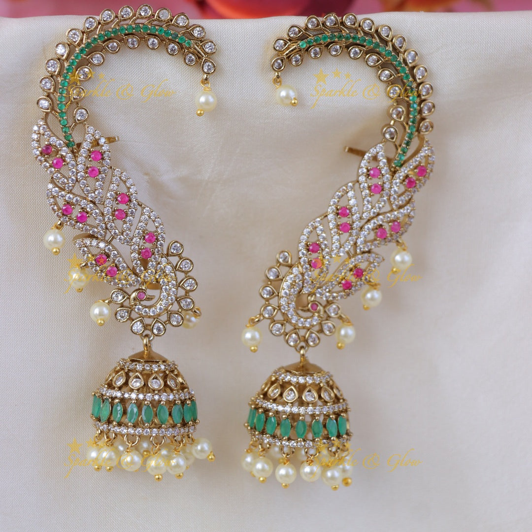 Mango Pearl Bridal Jhumka Earrings – Exquisite Elegance