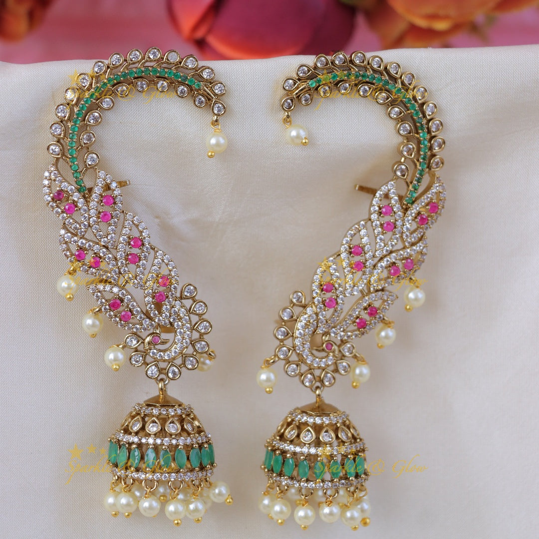 Mango Pearl Bridal Jhumka Earrings – Exquisite Elegance