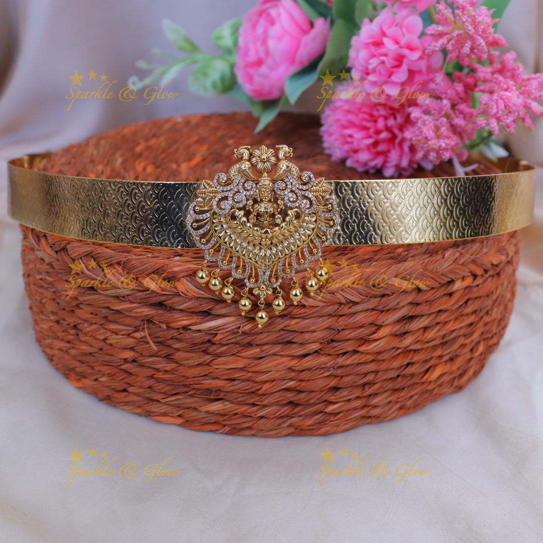 Exquisite Lakshmi Temple Hip Belt for Elegant Weddings