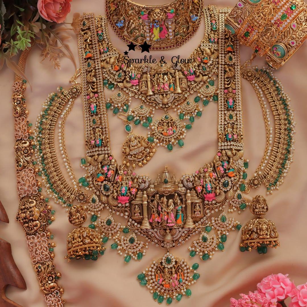 Exquisite Grand Rama Parivar Temple Bridal Set