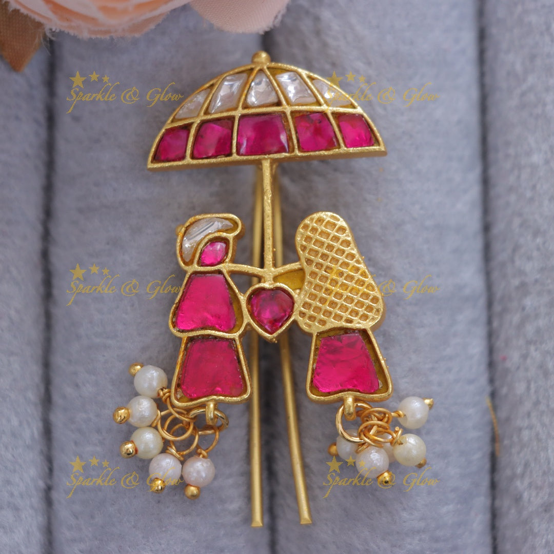 Elegant Pearl Hairpin - Ideal Gold Finish Wedding Accessory