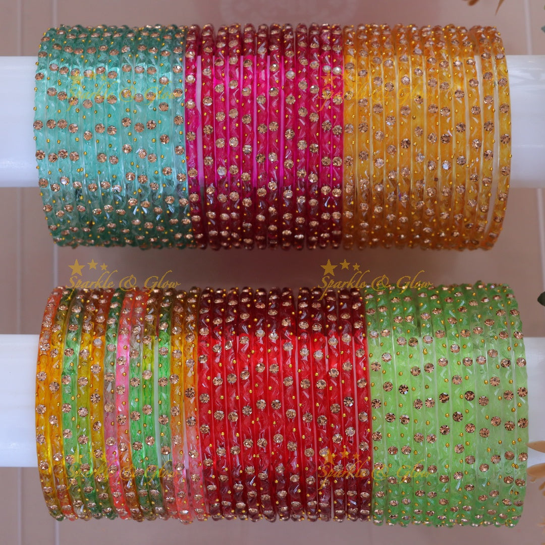 Exquisite Festive Glass Bangles for Weddings & Celebrations