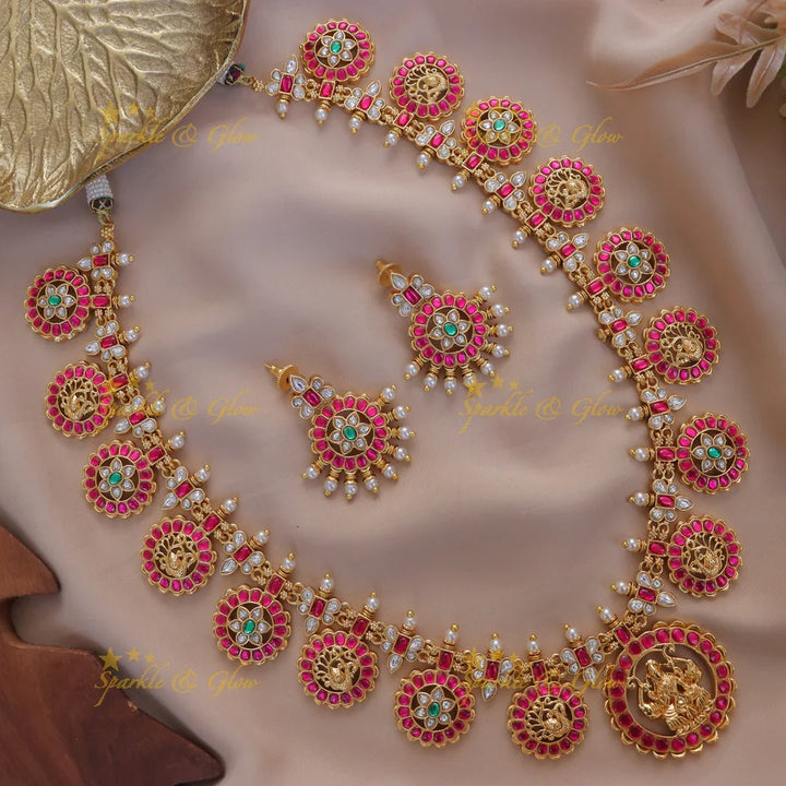 Stunning Lakshmi Temple Necklace for Elegant Weddings