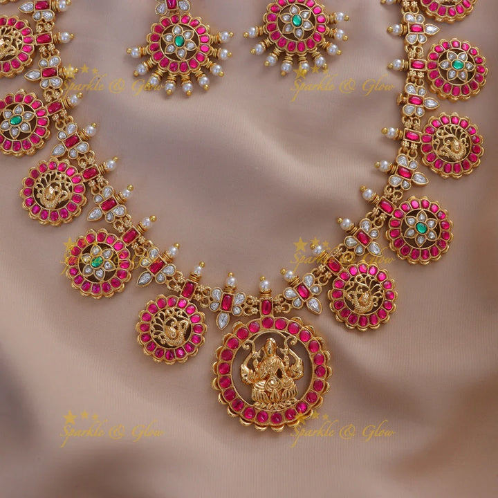 Stunning Lakshmi Temple Necklace for Elegant Weddings