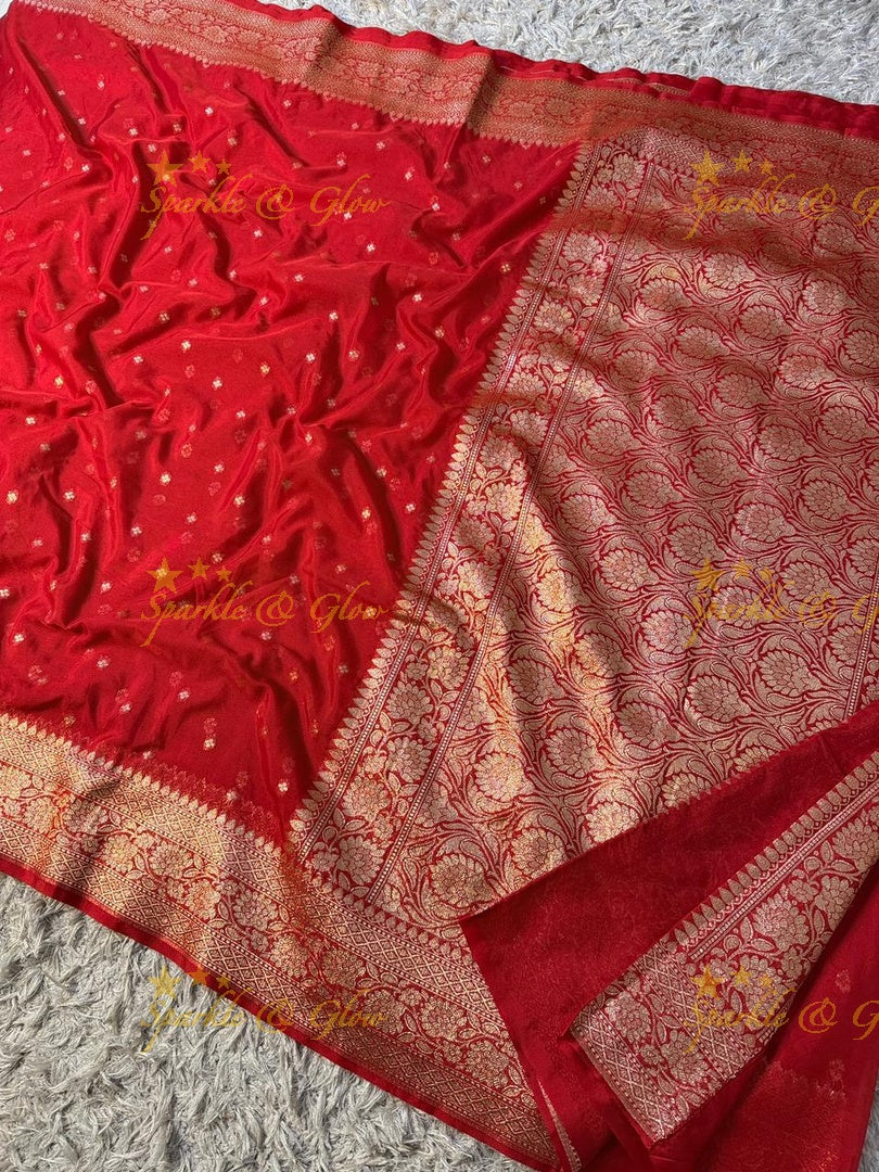 Banarasi Silk Saree with Gold Zari - Perfect for Festivals