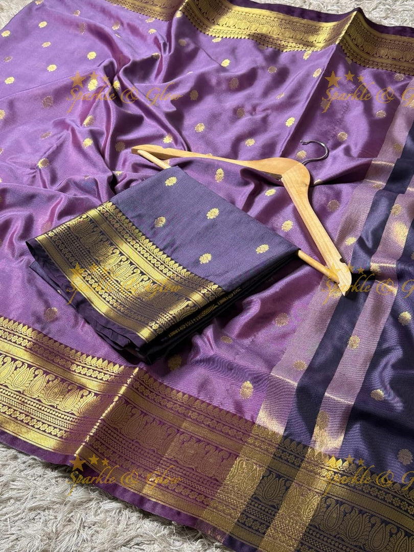 Exquisite Purple Banarasi Saree for Wedding Celebrations