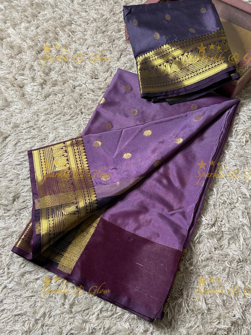 Exquisite Purple Banarasi Saree for Wedding Celebrations
