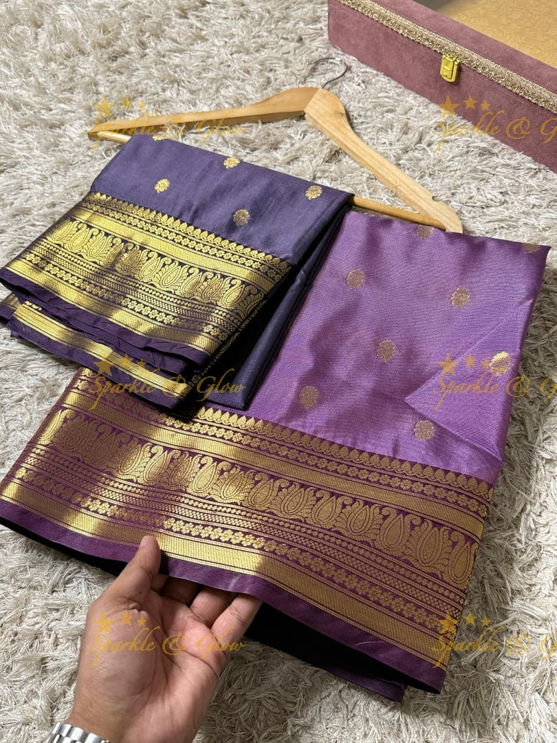 Exquisite Purple Banarasi Saree for Wedding Celebrations