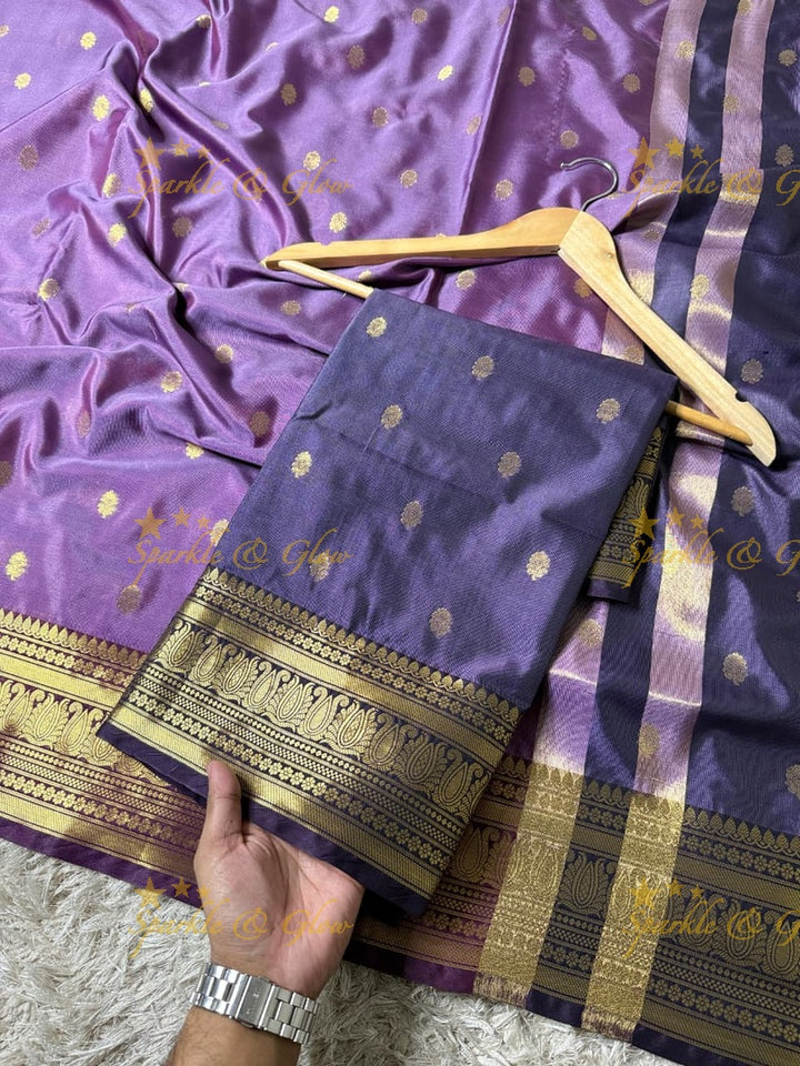 Exquisite Purple Banarasi Saree for Wedding Celebrations
