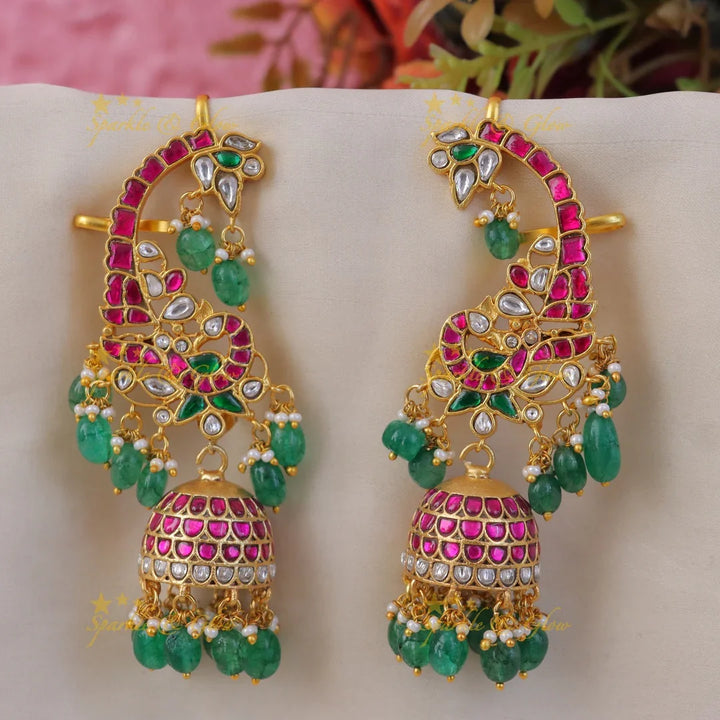 Sparkling Jadau Kundan Bridal Earrings Collection