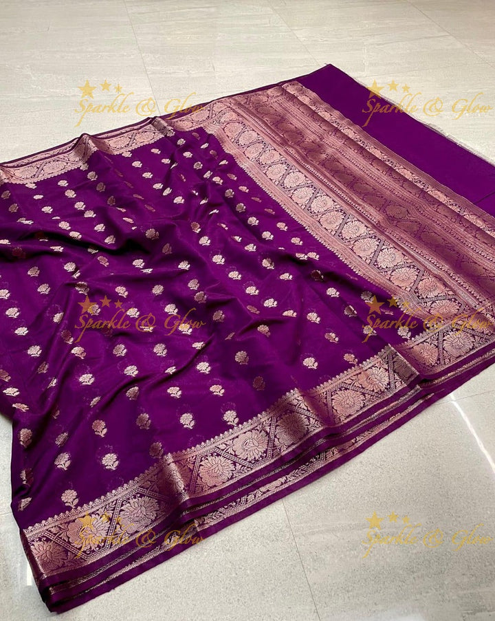 Premium Designer Purple Bridal Saree for Weddings