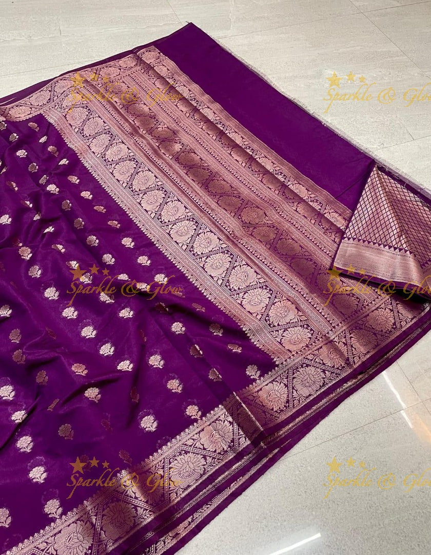 Premium Designer Purple Bridal Saree for Weddings