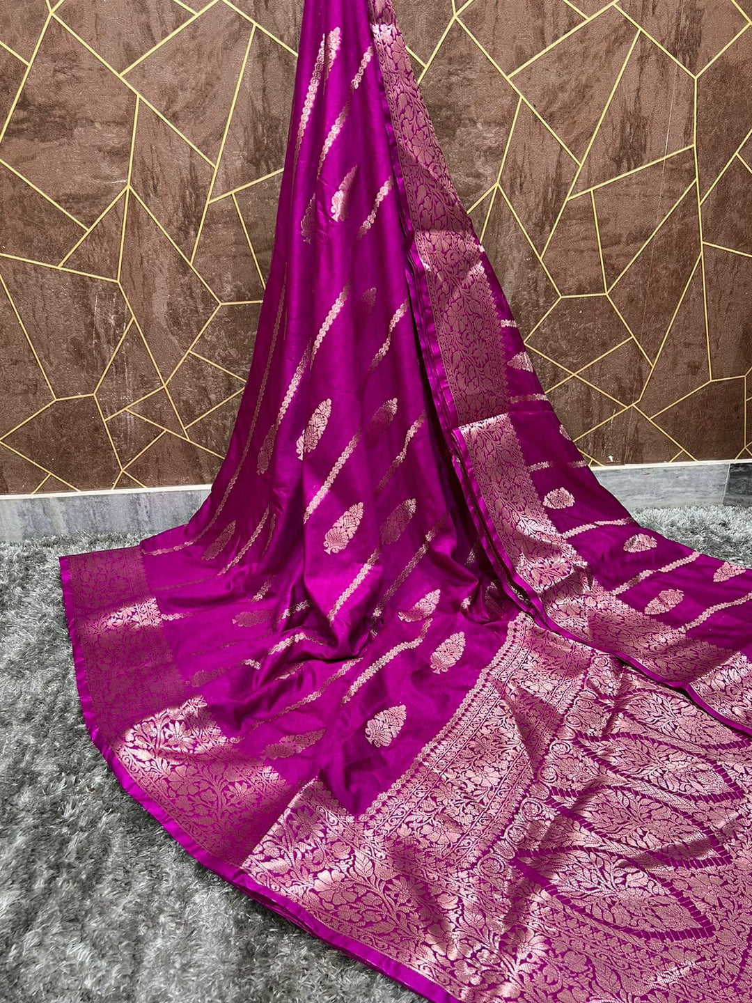 Elegant Banarasi Silk Saree in Royal Purple