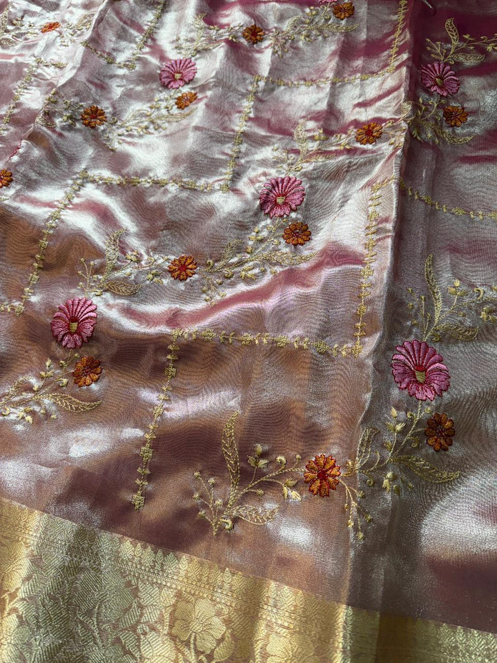 Exquisite Banarasi Glass Tissue Saree - Perfect for Weddings