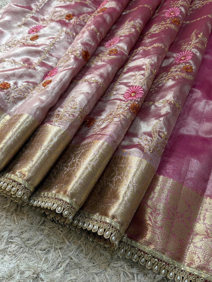Exquisite Banarasi Glass Tissue Saree - Perfect for Weddings