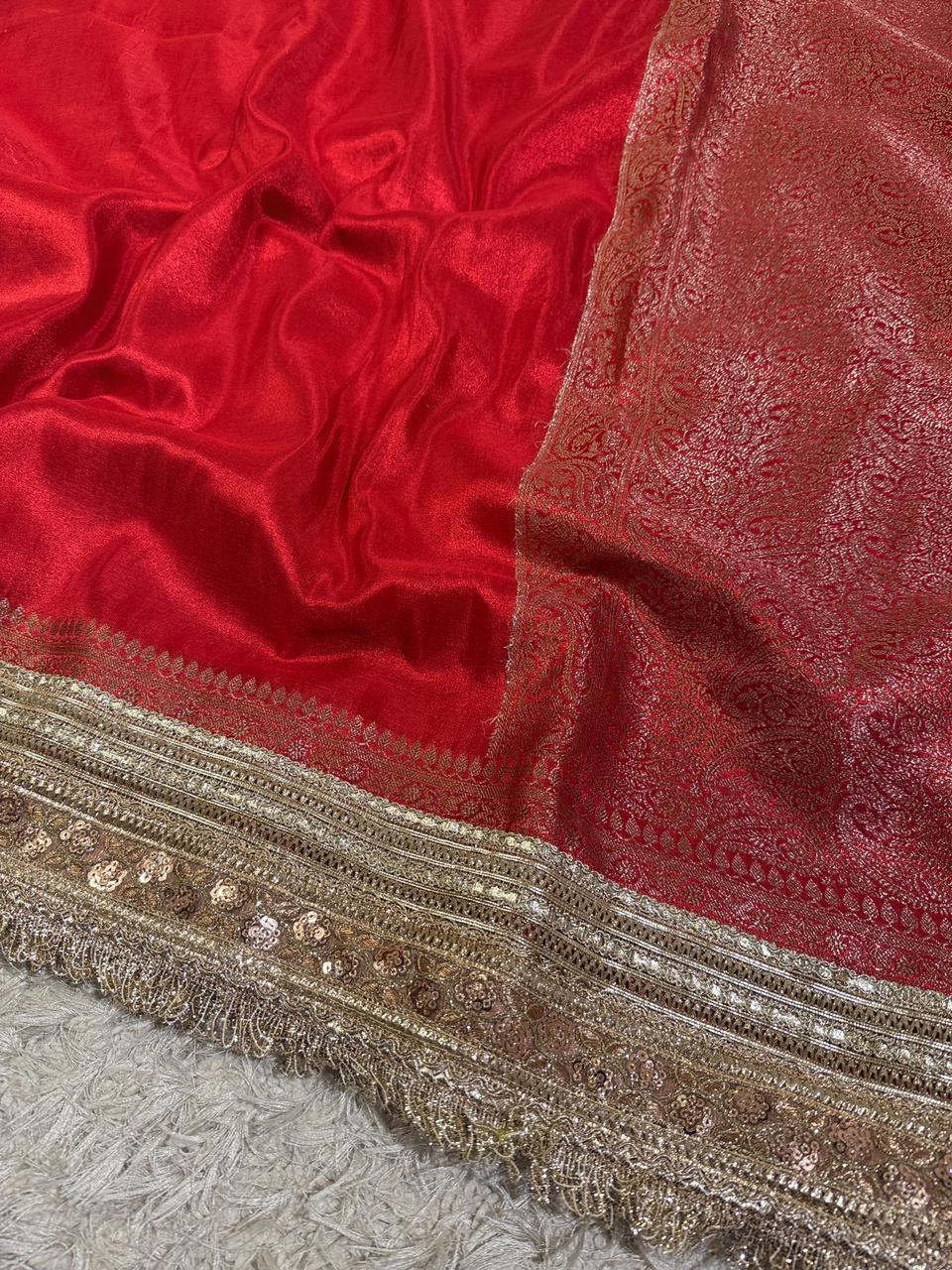 Luxurious Katan Silk Saree for Weddings & Festivals
