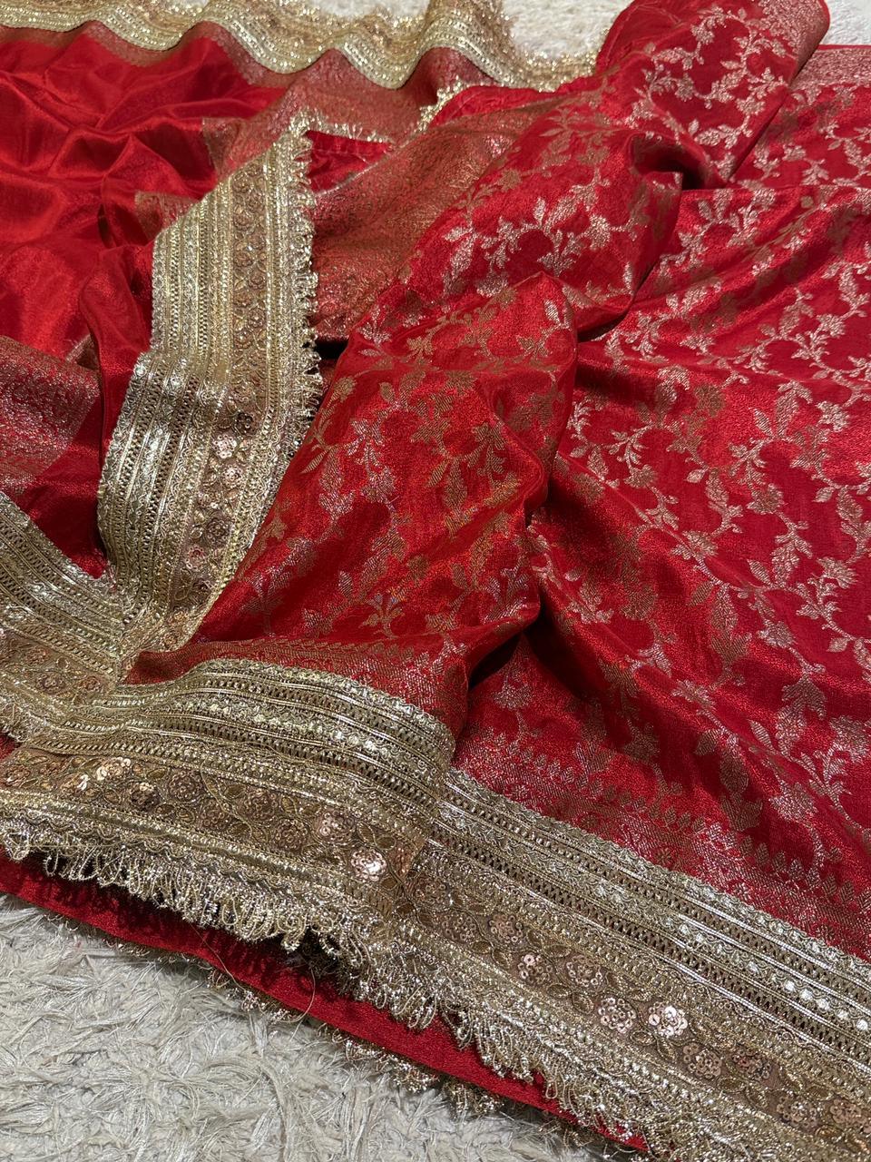 Luxurious Katan Silk Saree for Weddings & Festivals