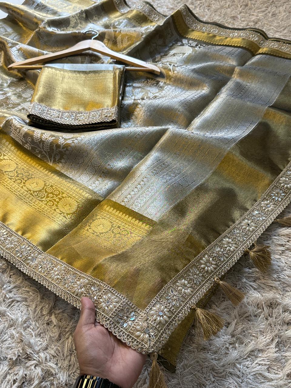 Majestic Banarasi Silk Saree - Elegant Wedding Wear