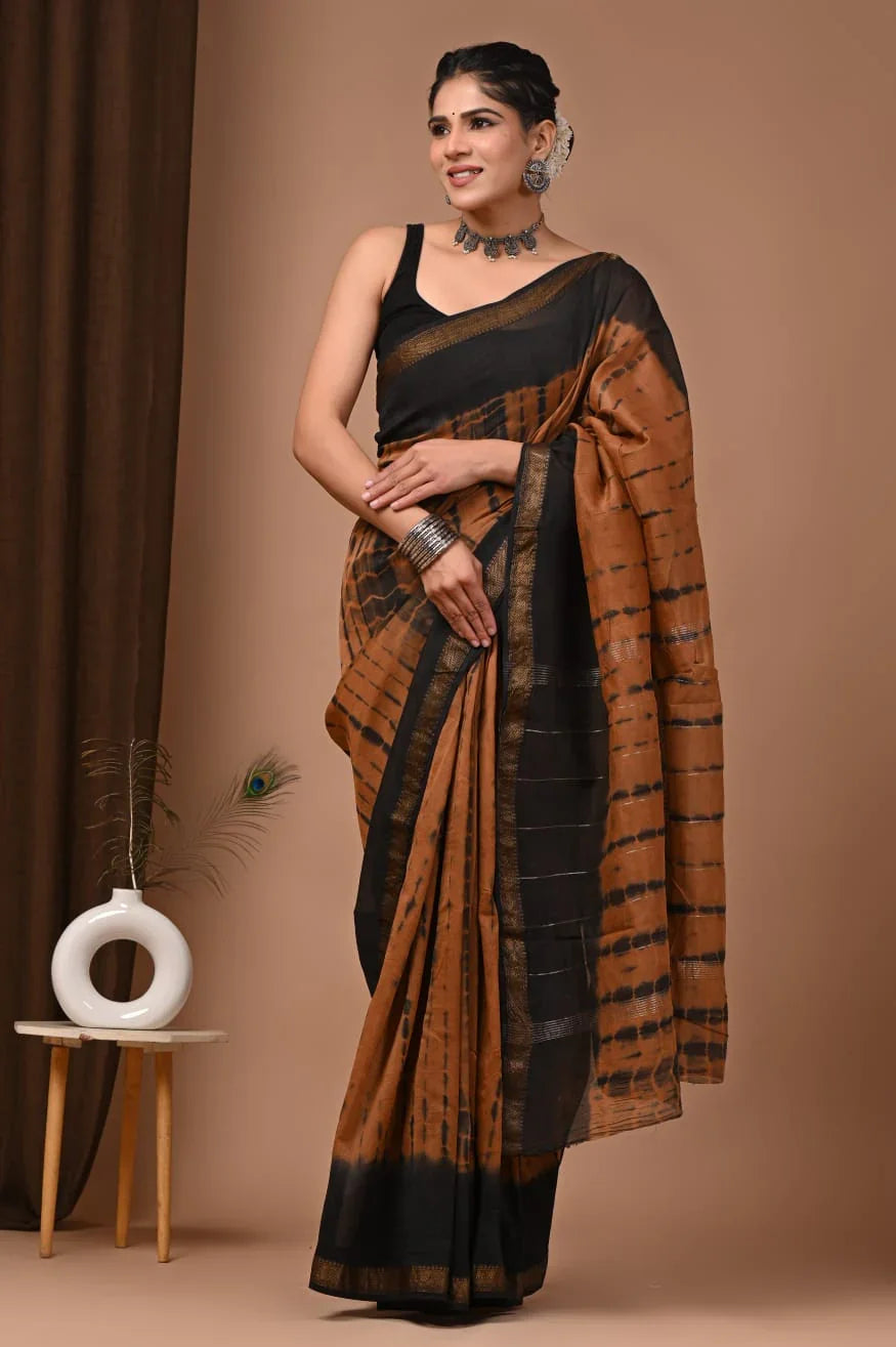 Exquisite Hand Block Maheswari Silk Saree - Elegance Redefined