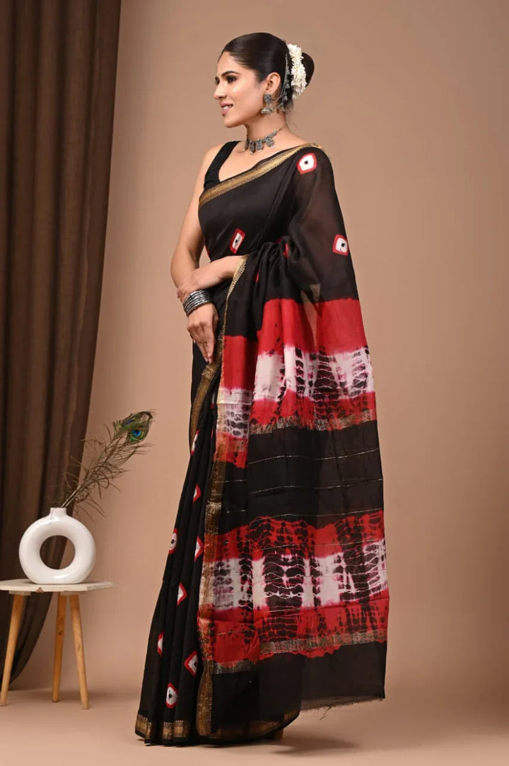 Elegant Handwoven Maheswari Silk Saree for Festive Wear