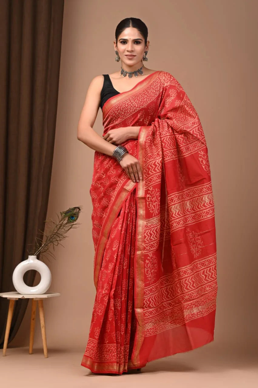 Elegant Maheswari Silk Saree with Handmade Designs