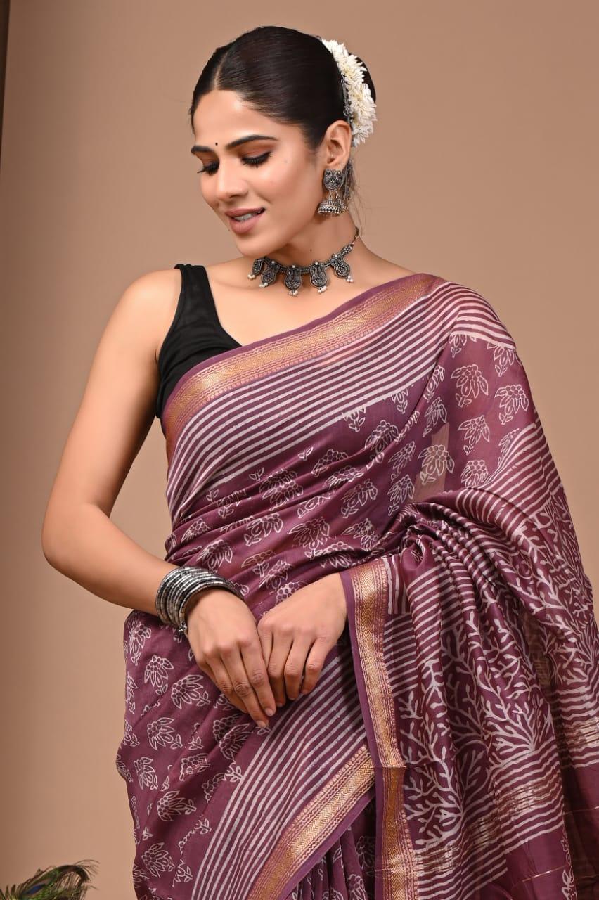 Exquisite Maheshwari Silk Saree - Festive Collection
