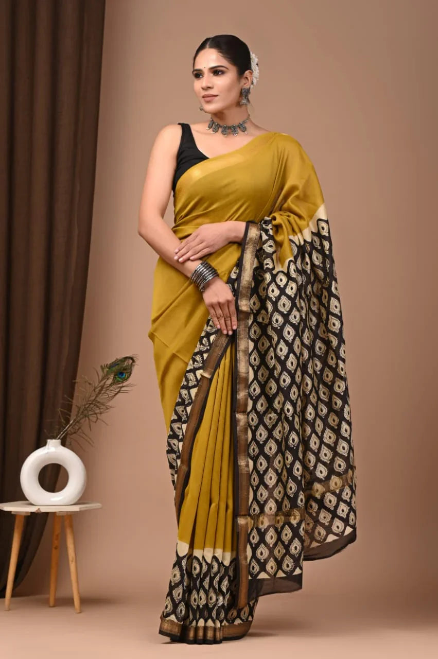 Elegant Maheshwari Silk Sarees - Timeless Beauty