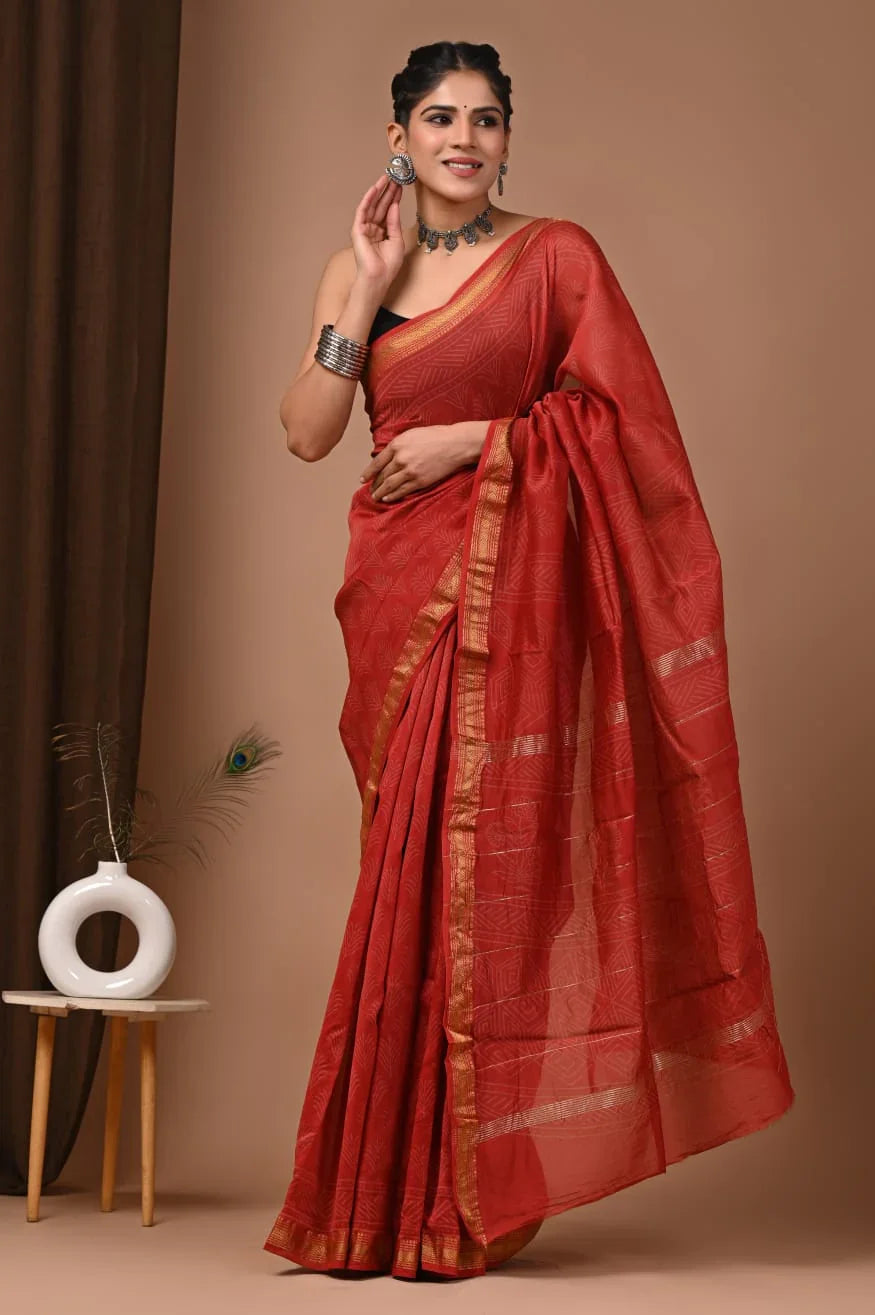 Maheswari Silk Saree with Handcrafted Elegance