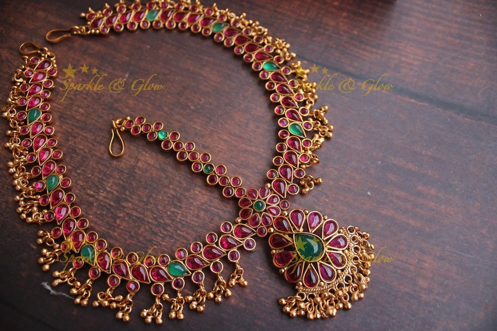 Gold alike Bridal three sided kemp maang tikka - Multi - Sparkle and Glow - Multi - 
