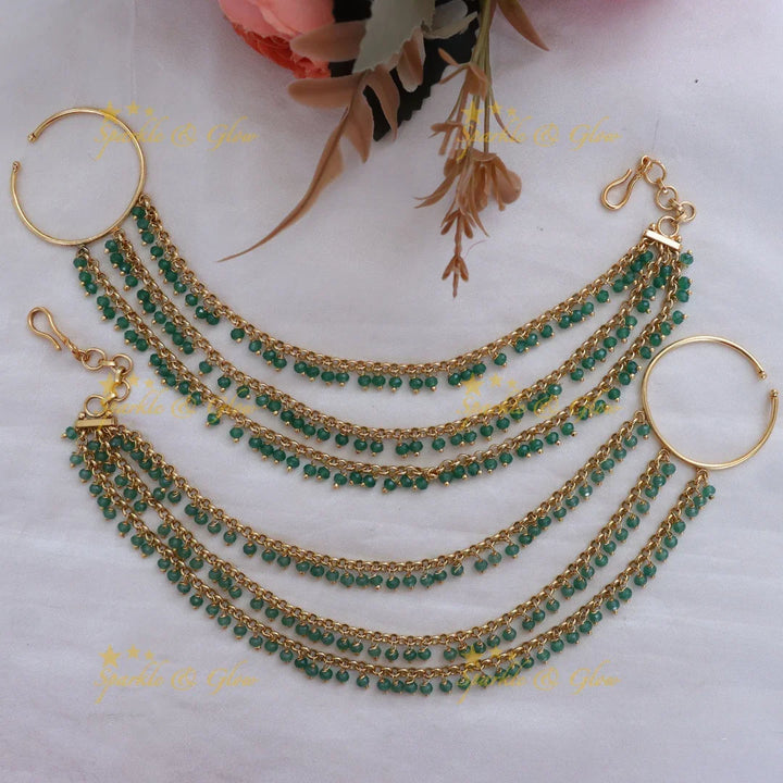 Glamorous Gold Earchains - Perfect for Festivities & Weddings