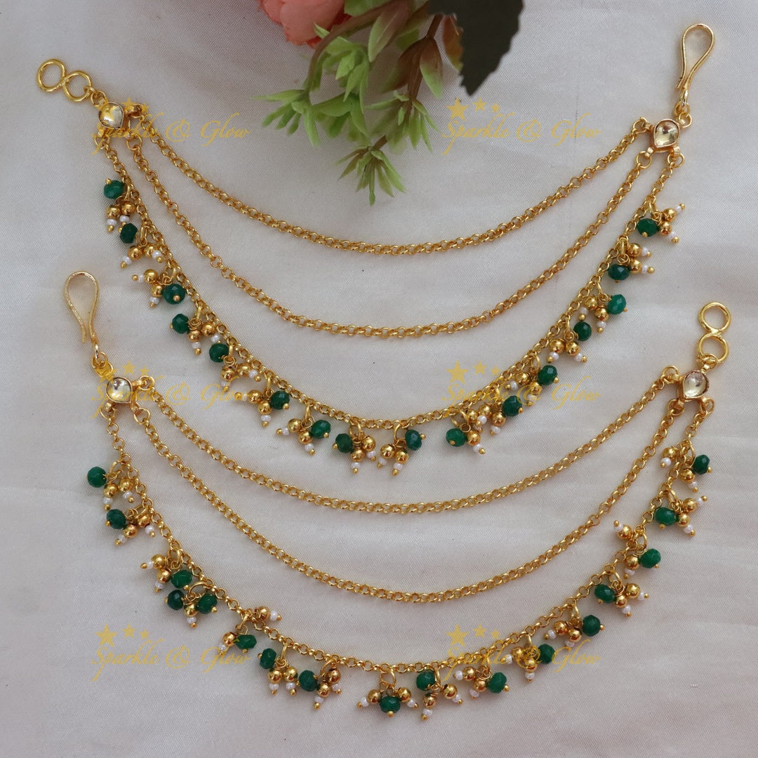 Exquisite Gold Alike Festive Ear Chain Collection