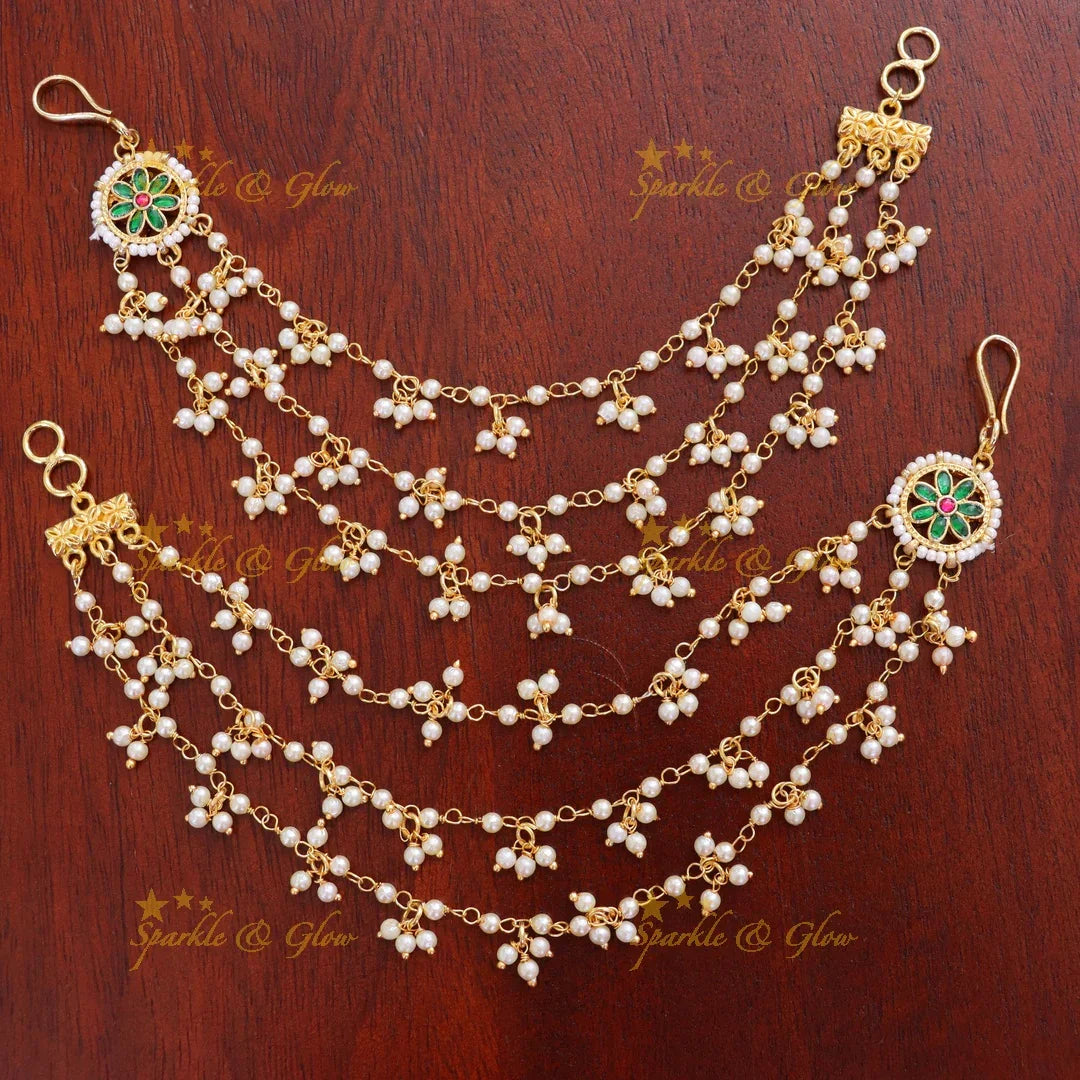 Exquisite Gold Alike Ear Chains for Festive Celebrations