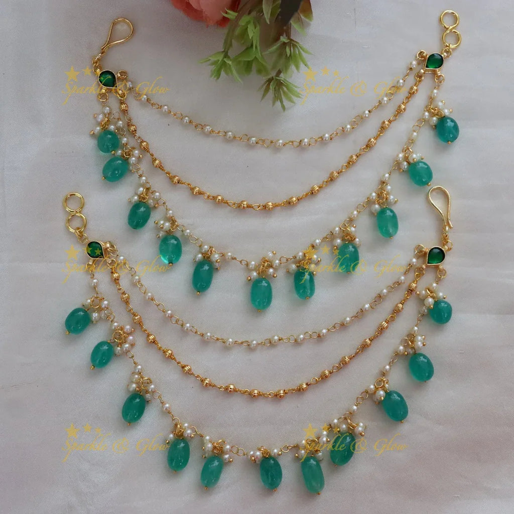Elegant Earchains - Perfect for Weddings & Festives