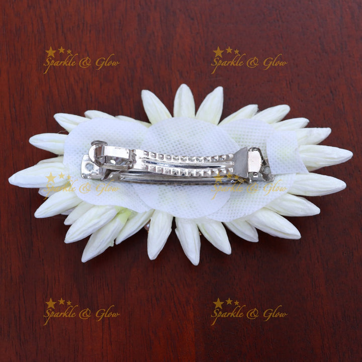 Stunning Gold Hair Clip with Stones - Perfect for Festive Wear