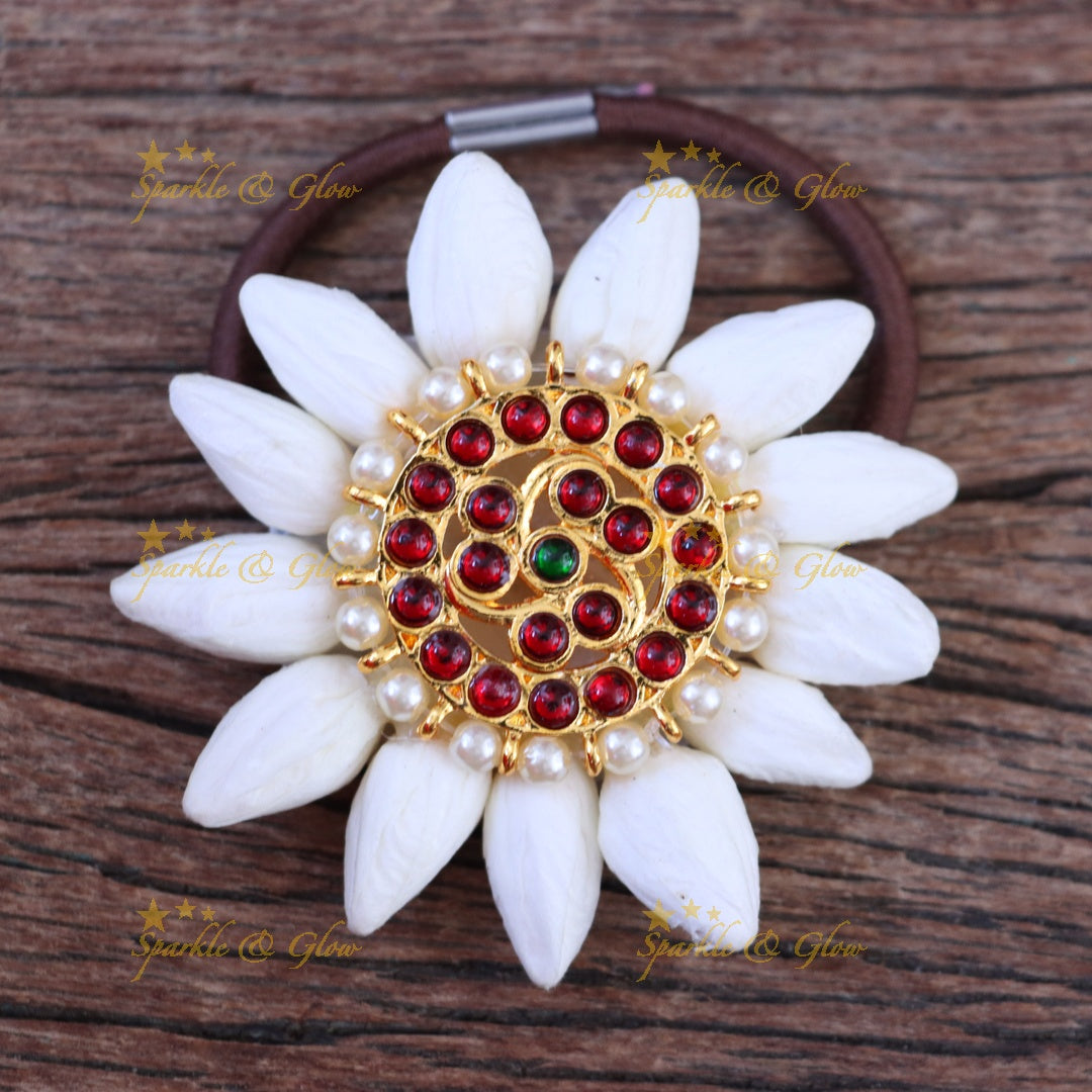 Exquisite Gold & Ruby Hairband - Festive Hair Accessory
