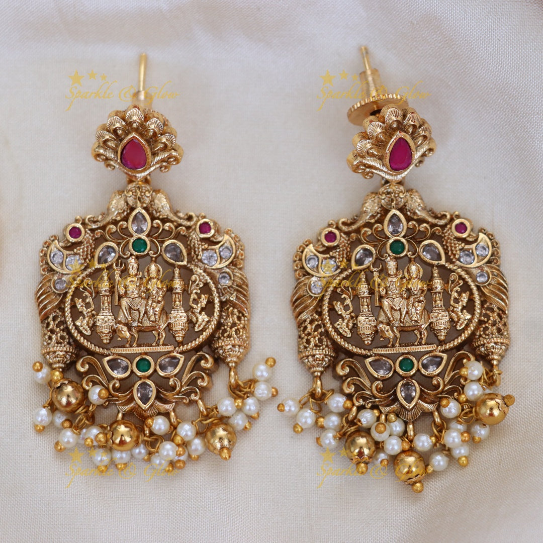 Divine Shiv Parvati Pendant Necklace for Graceful Occasions