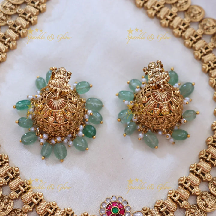 Lakshmi Coin Peacock Necklace – Elegance Redefined