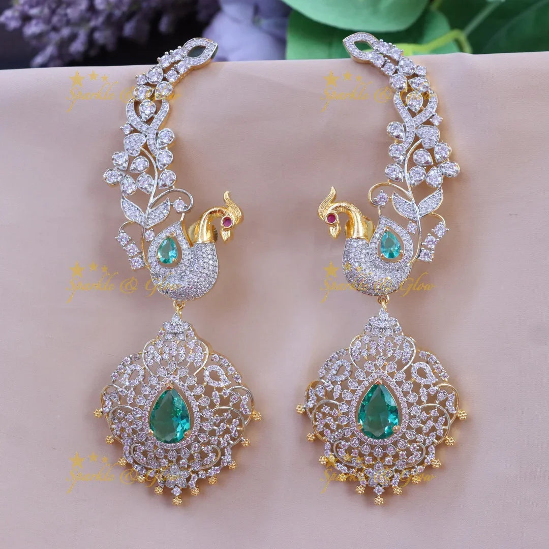 Exquisite Peacock Earrings for Wedding Festivities