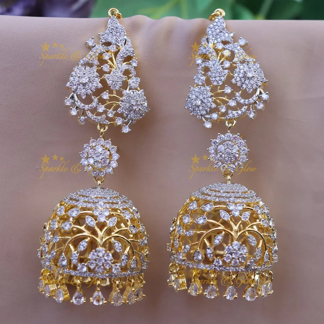 Festive Gold Jhumka Earrings for Radiant Elegance