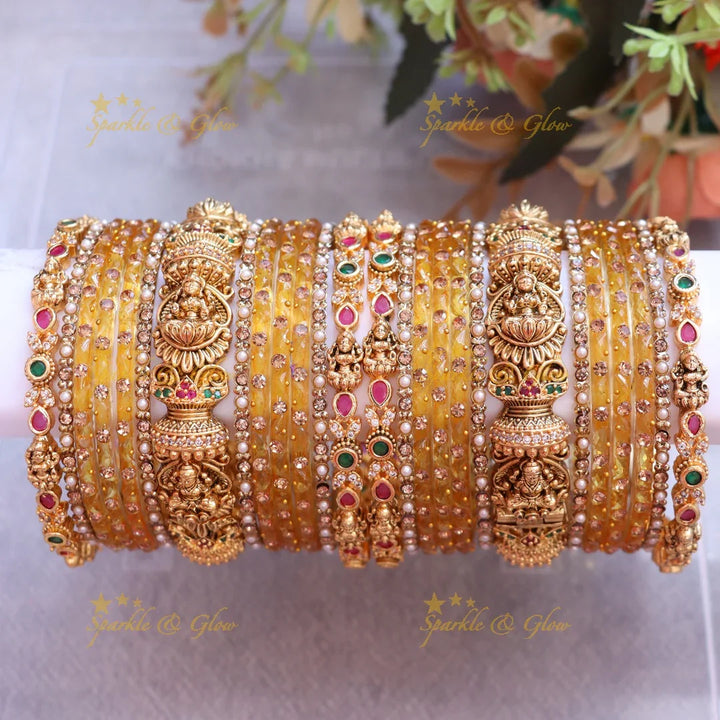 Exquisite Lakshmi Bridal Bangles - Wedding Elegance-Two hand