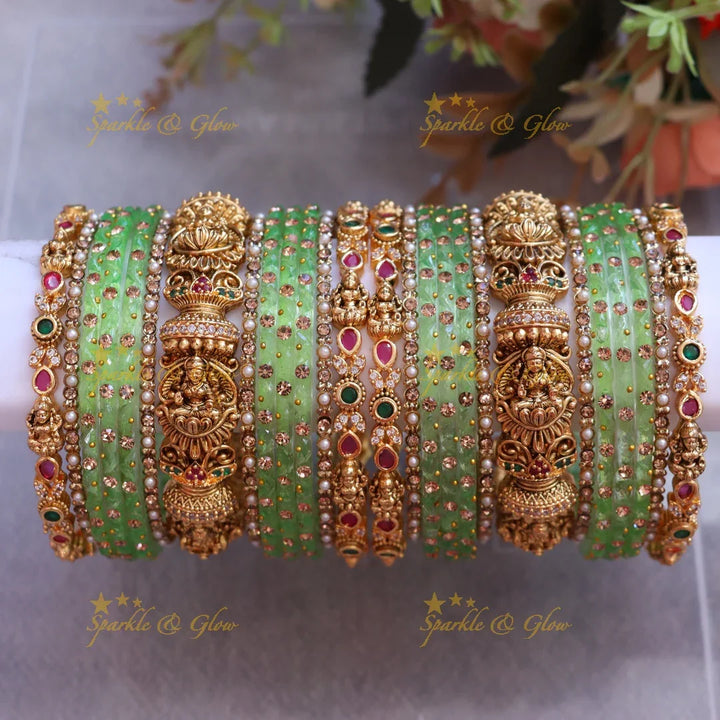 Exquisite Lakshmi Bangles - Perfect Bridal Jewelry-Two hand