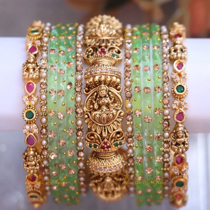 Exquisite Lakshmi Bangles - Perfect Bridal Jewelry-Two hand