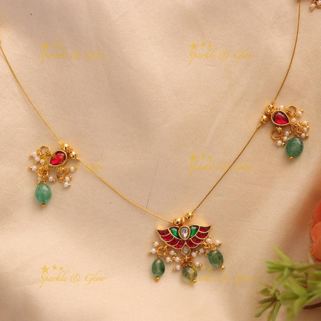 Exquisite Gold Alike Festive Necklace for Celebrations
