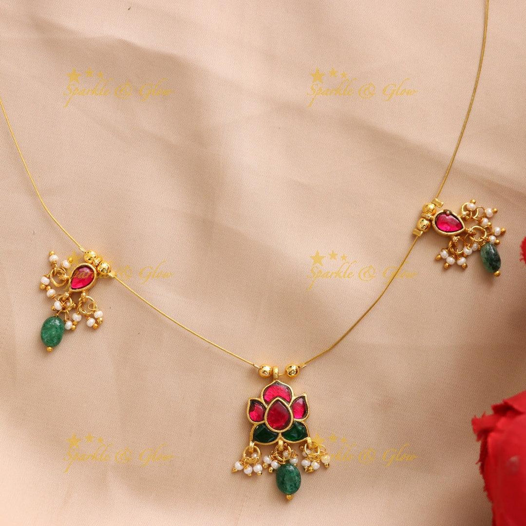 Elegant Indian Invisible Necklace for Grand Celebrations