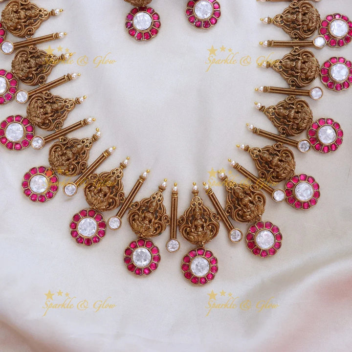 Luxurious Lakshmi Floral Necklace for Weddings