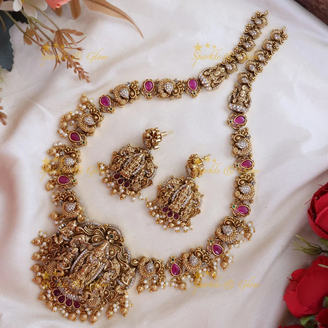 Exquisite Lord Venkateshwara Necklace Set – Divine Elegance