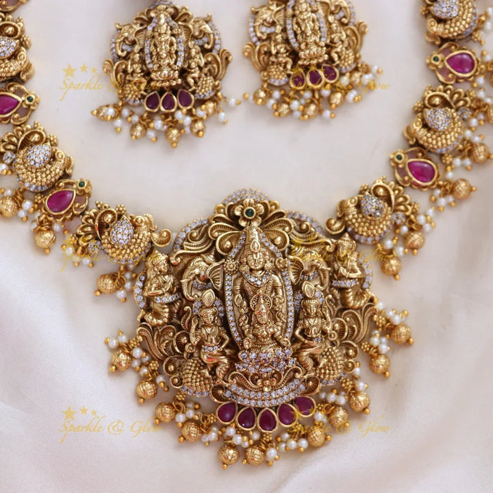 Exquisite Lord Venkateshwara Necklace Set – Divine Elegance