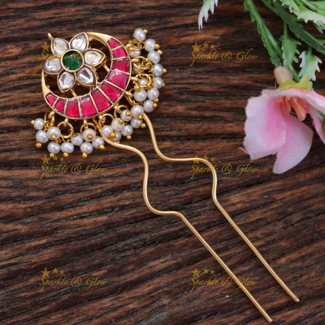 Elegant Gold Hairpin for Weddings & Festivals